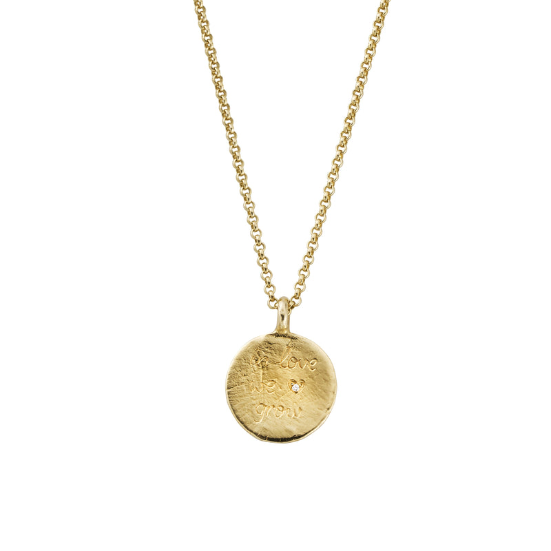 Gold Diamond 'In Love We Grow' Necklace