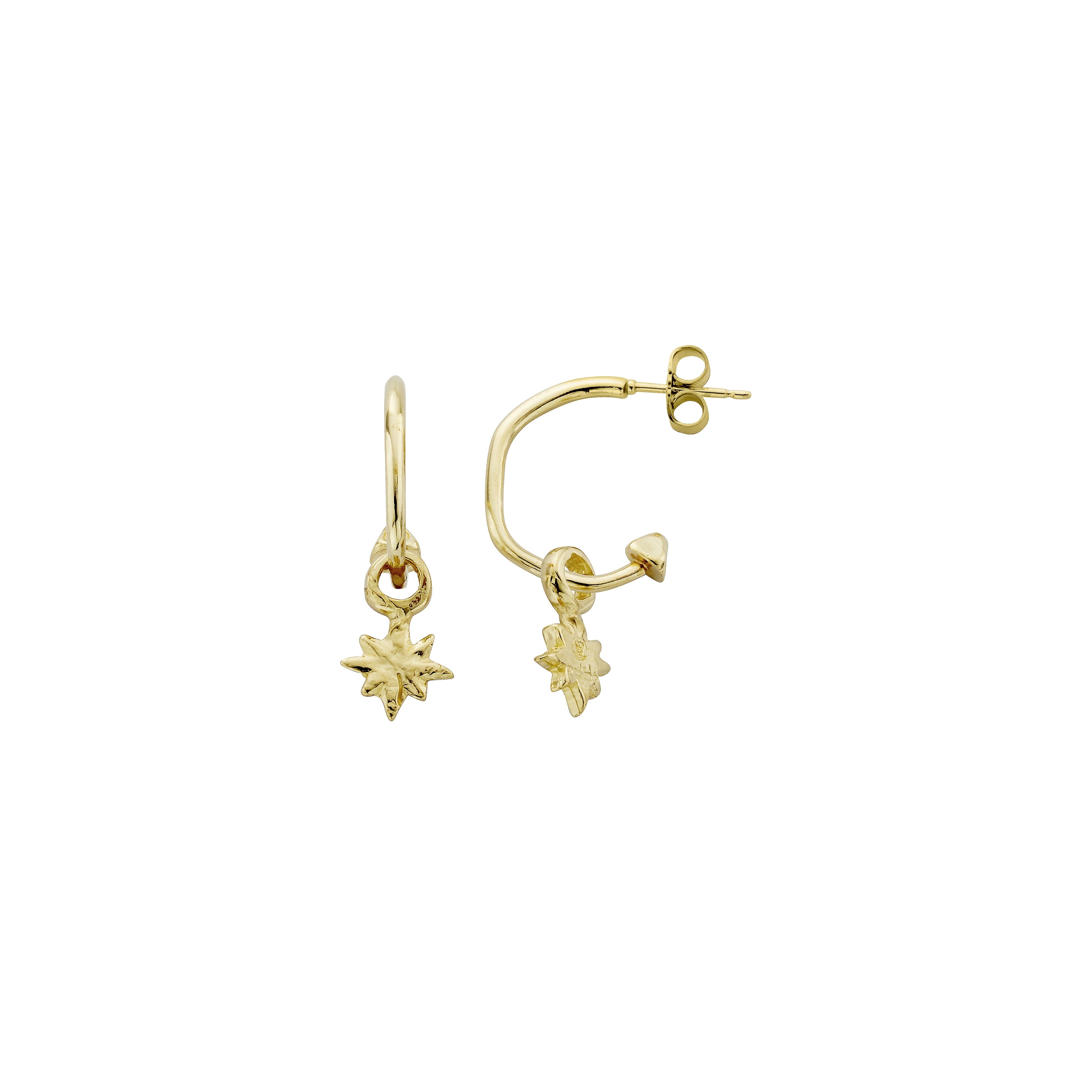 Gold Mini Cupid Hoop Earrings