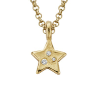 Gold Trio Diamond Guiding Star Necklace