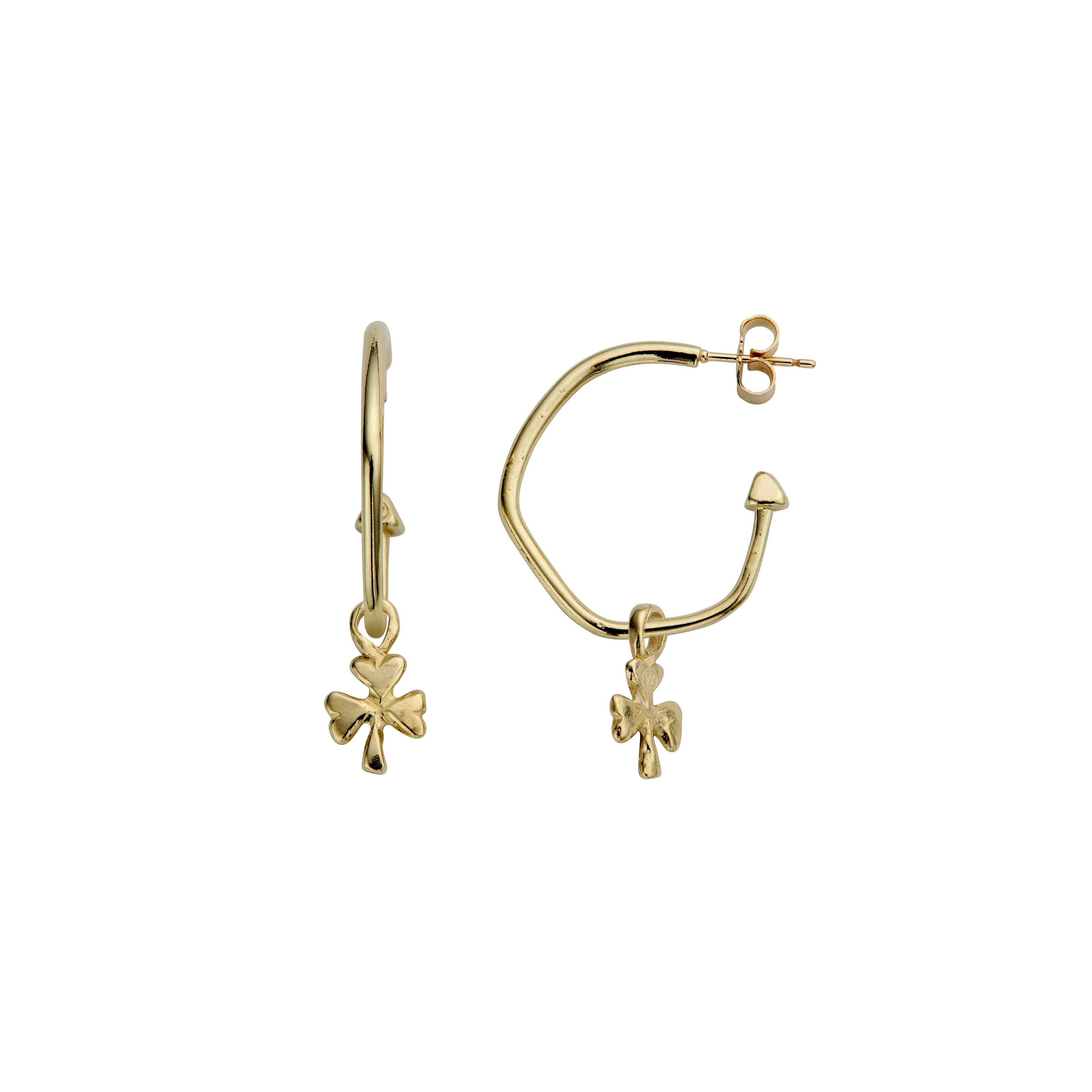 Gold Maxi Cupid Hoop Earrings