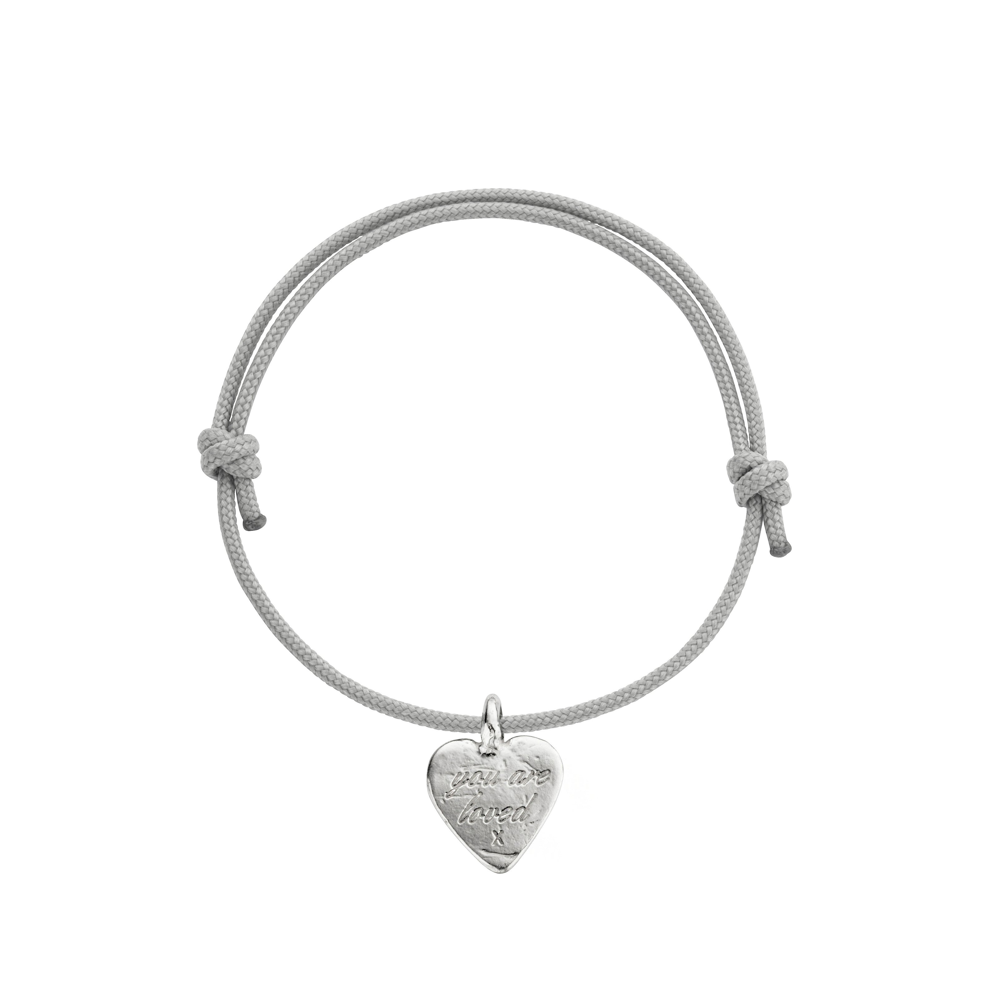 Silver Medium You Are Loved Sailing Rope