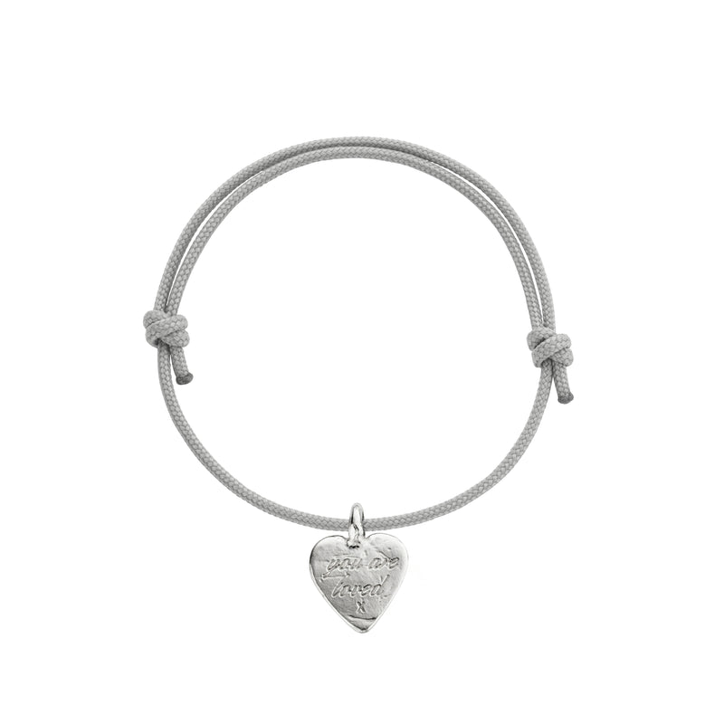 Silver Medium You Are Loved Sailing Rope