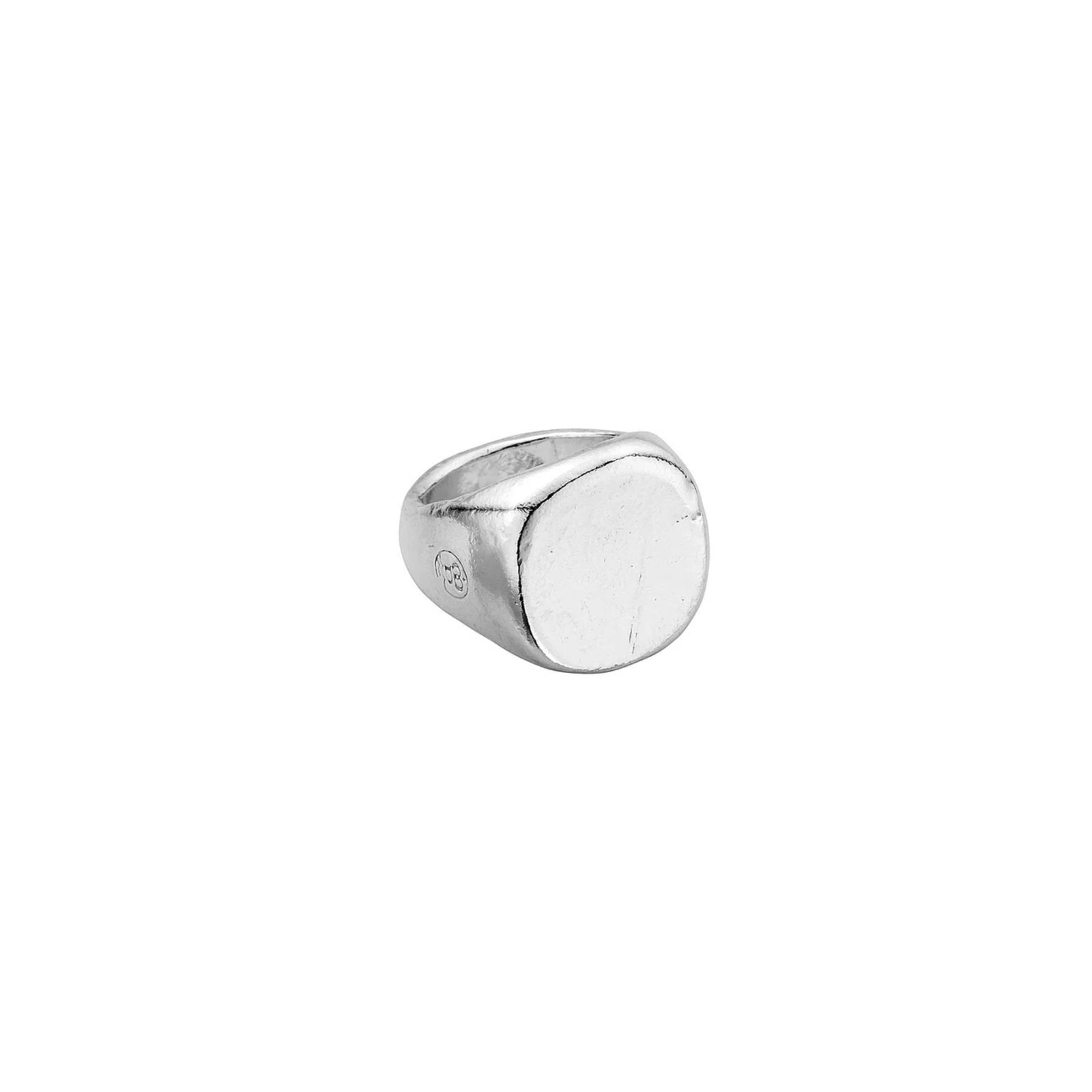 Silver Pebble Signet Ring