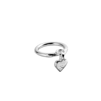 Silver Baby Heart Falling Ring