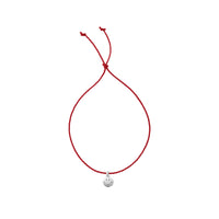 Silver Smiley Face Cord Bracelet
