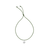Silver Smiley Face Cord Bracelet