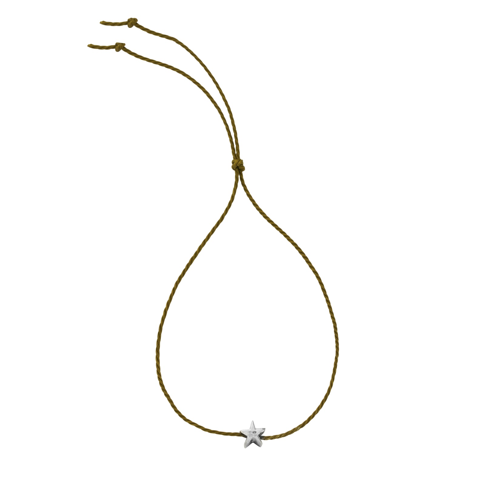 Silver Tiny Star Cord Bracelet