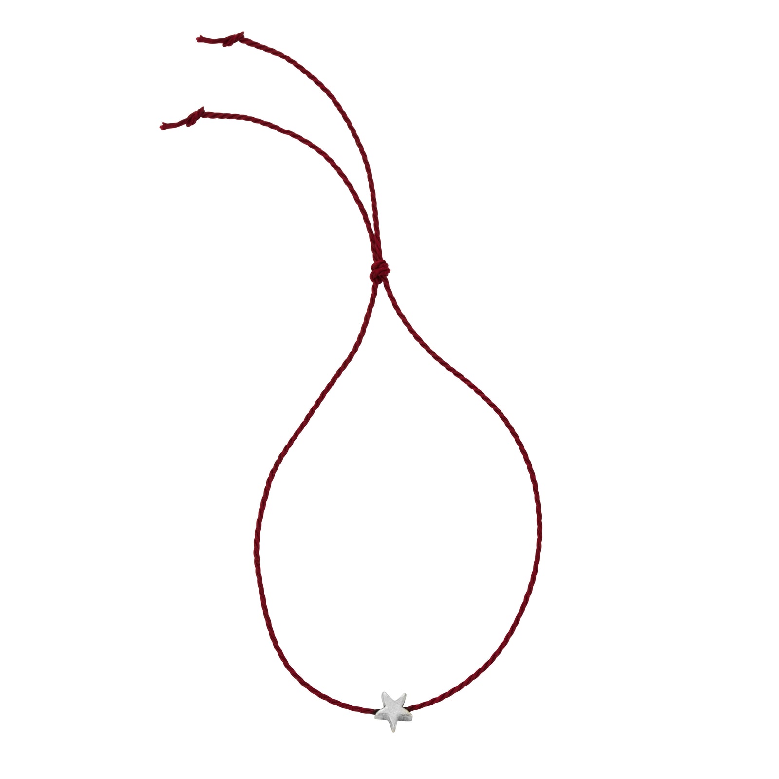 Silver Tiny Star Cord Bracelet