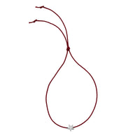 Silver Tiny Star Cord Bracelet