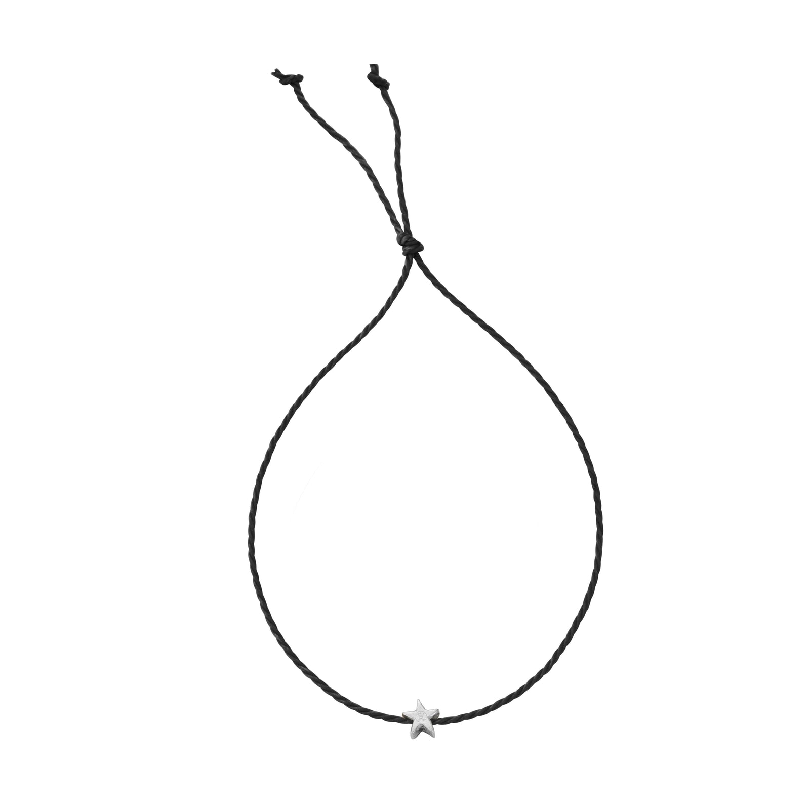 Silver Tiny Star Cord Bracelet