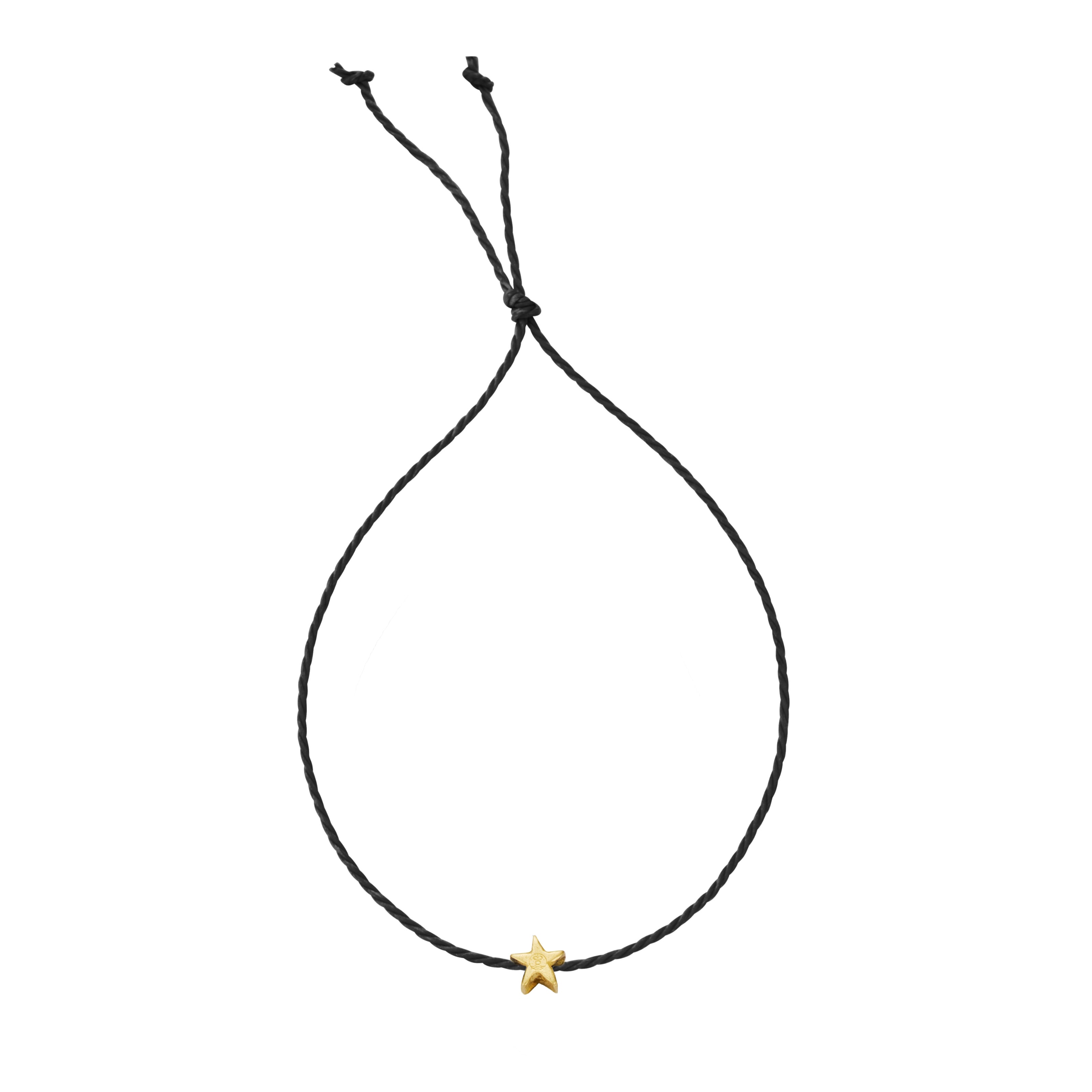Gold Tiny Star Cord Bracelet