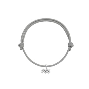 Silver Mini Aquarius Horoscope Sailing Rope