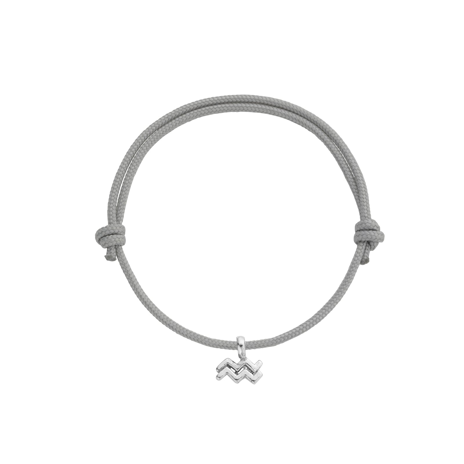 Silver Mini Aquarius Horoscope Sailing Rope