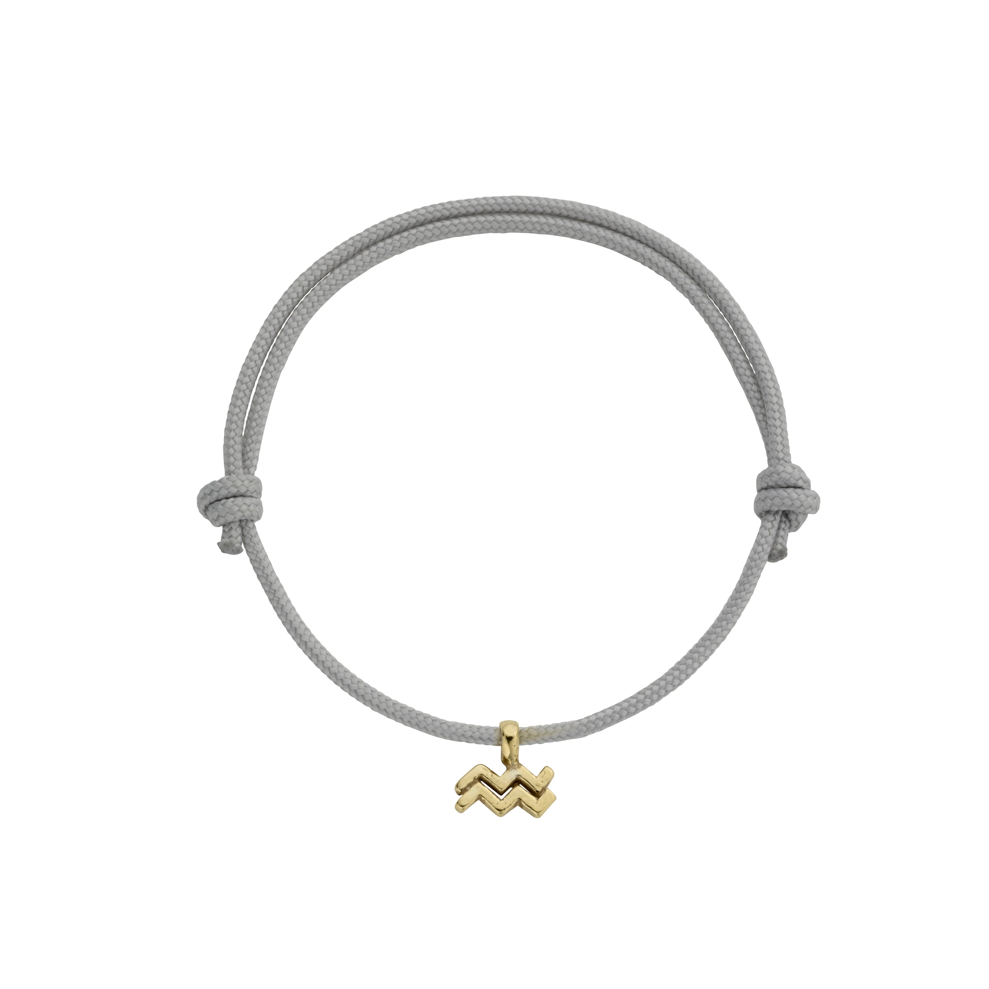 Gold Mini Aquarius Horoscope Sailing Rope