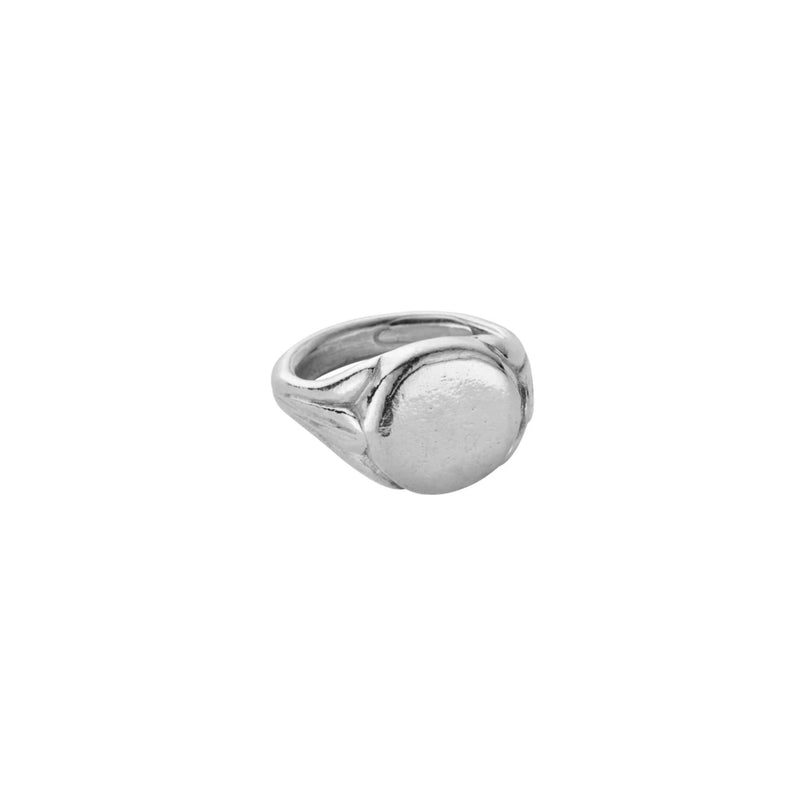 Silver Grandfather Signet Ring