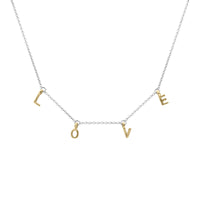 Silver & Gold Fixed Alphabet Necklace