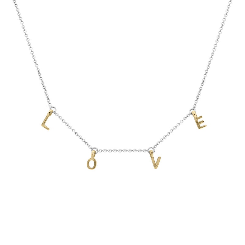 Silver & Gold Fixed Alphabet Necklace