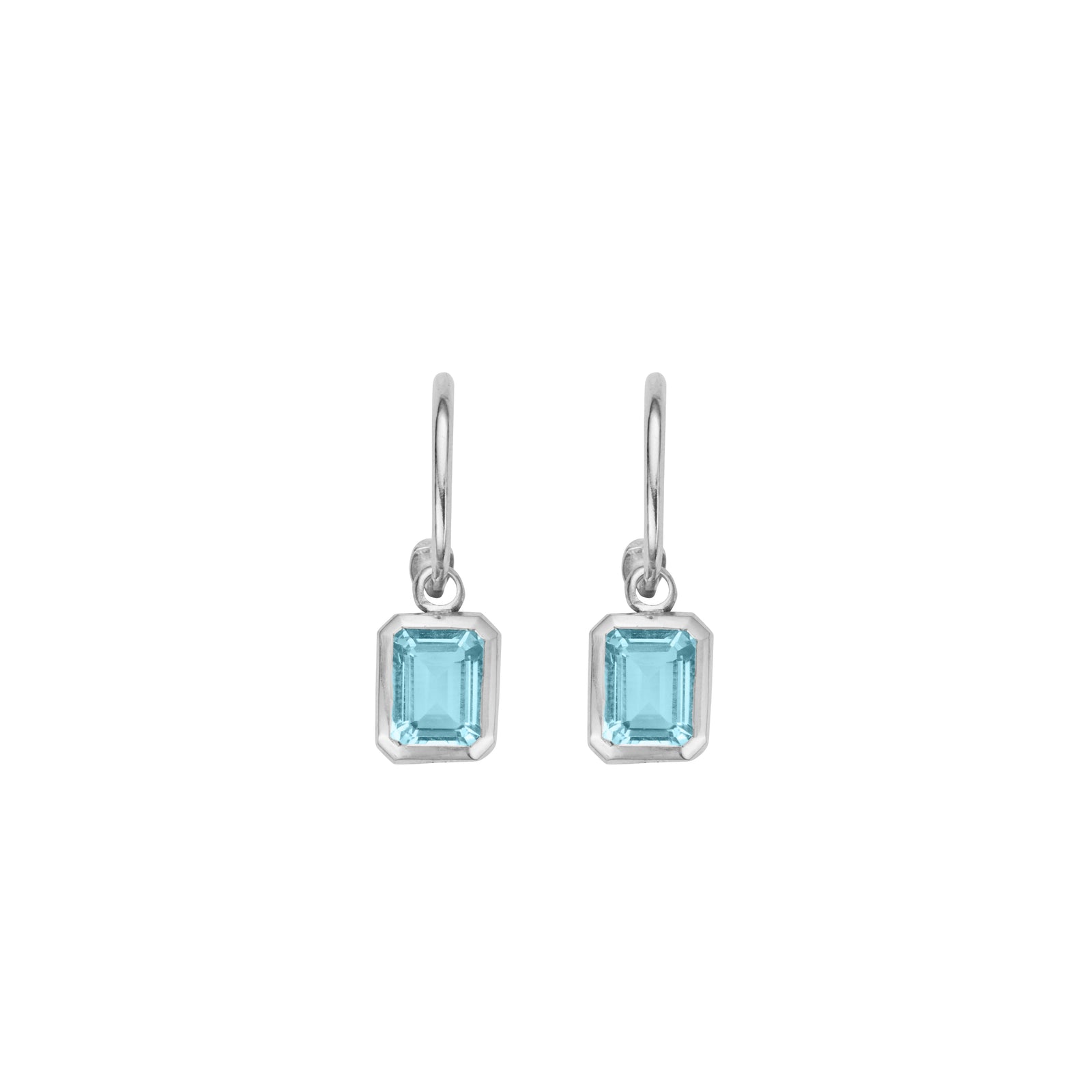 Silver Juno Blue Topaz Earring Charms