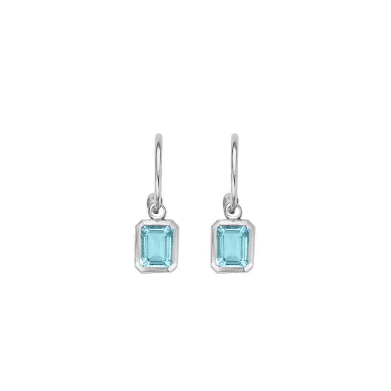Silver Juno Blue Topaz Earring Charms