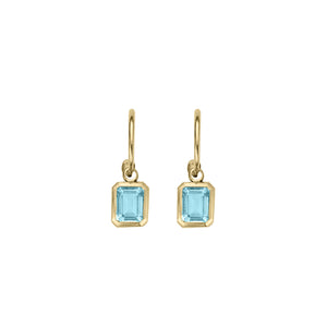 Gold Juno Blue Topaz Earring Charms