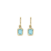 Gold Juno Blue Topaz Earring Charms