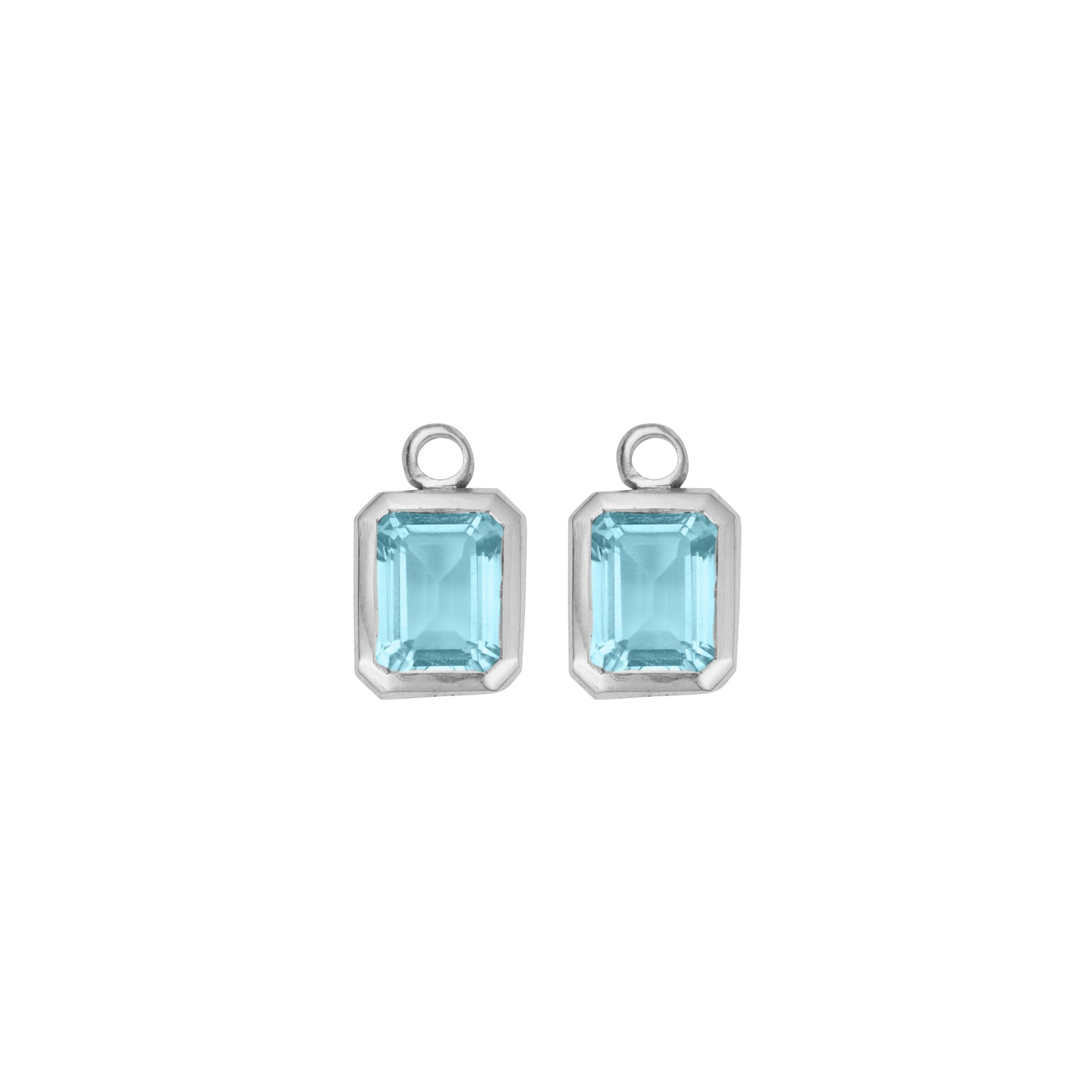 Silver Juno Blue Topaz Earring Charms