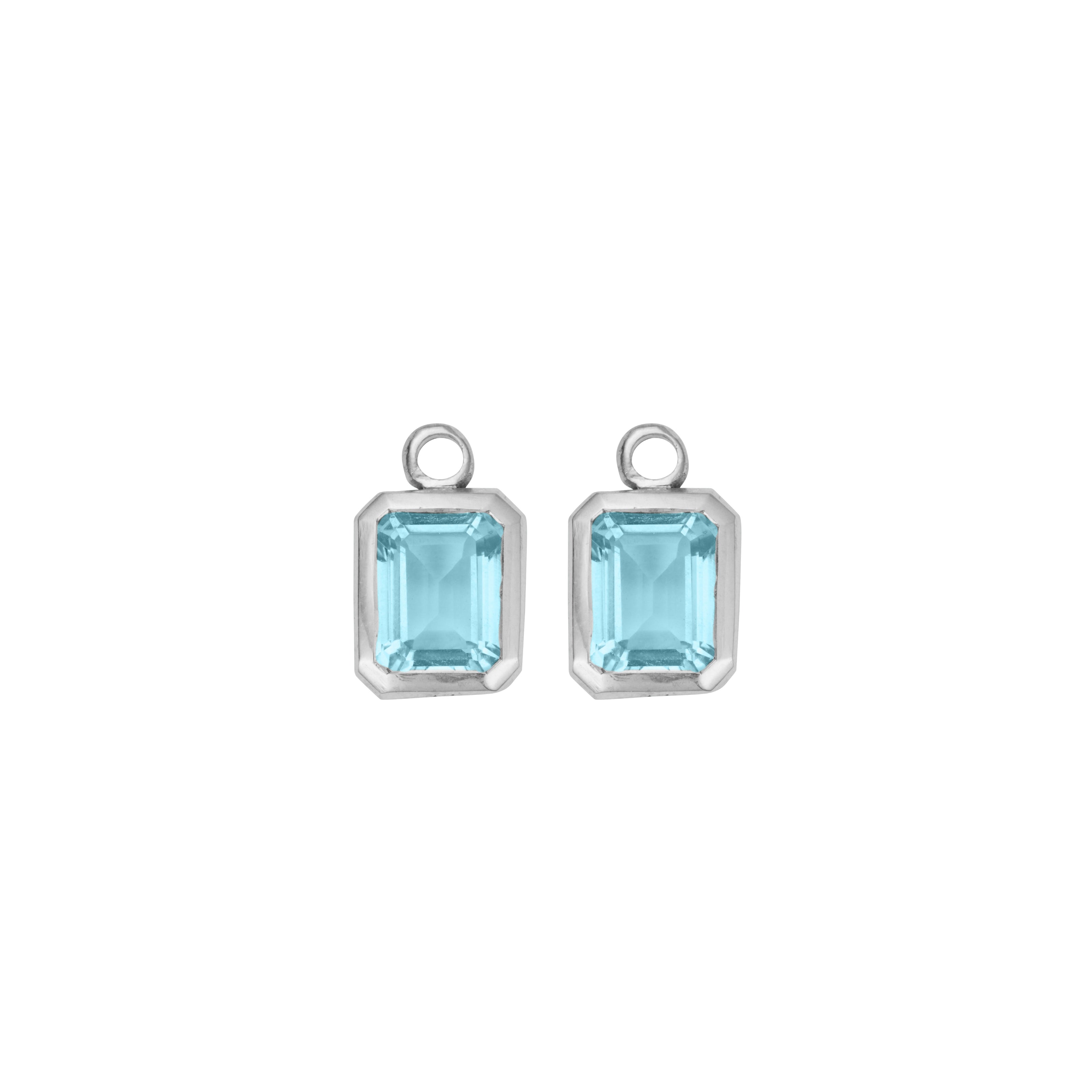 Silver Juno Blue Topaz Earring Charms
