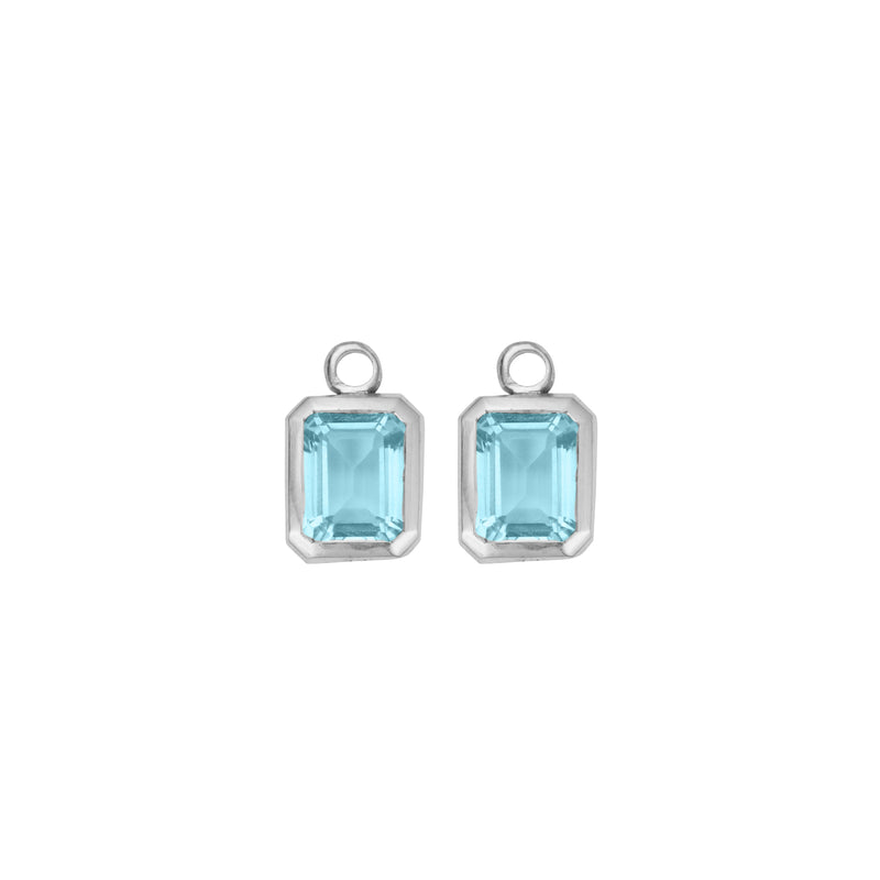 Silver Juno Blue Topaz Earring Charms