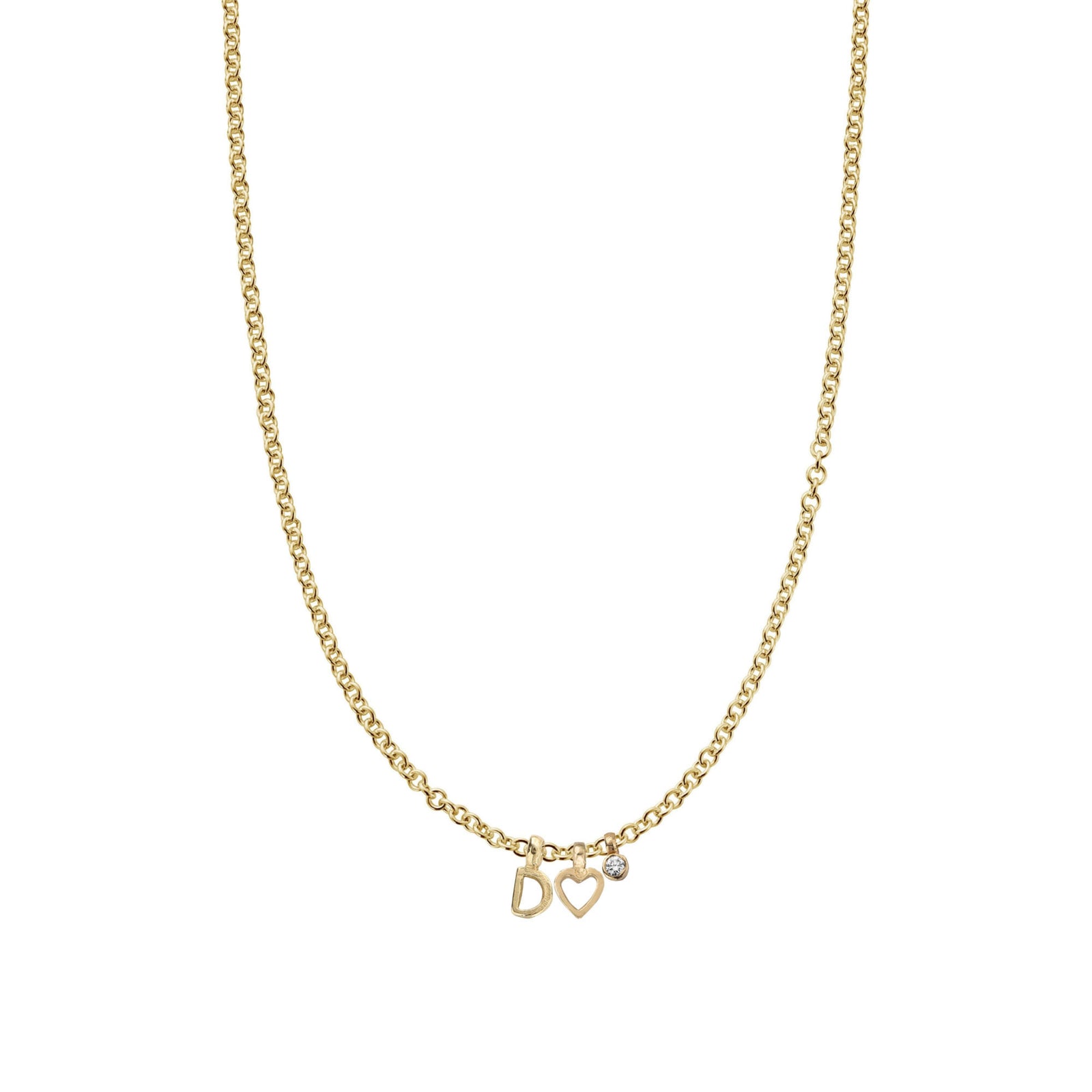 Gold Build Your Own Charm Necklace