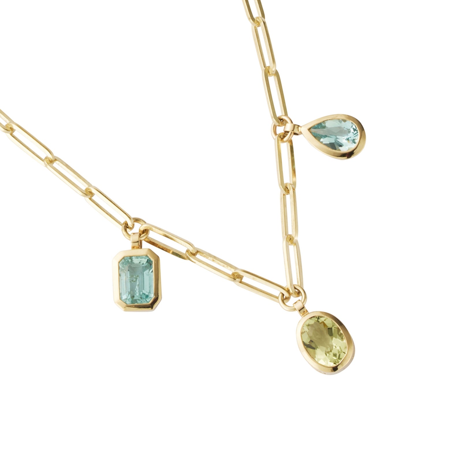 NIVIK Gold Zimbaqua Beryl & Aquamarine Necklace