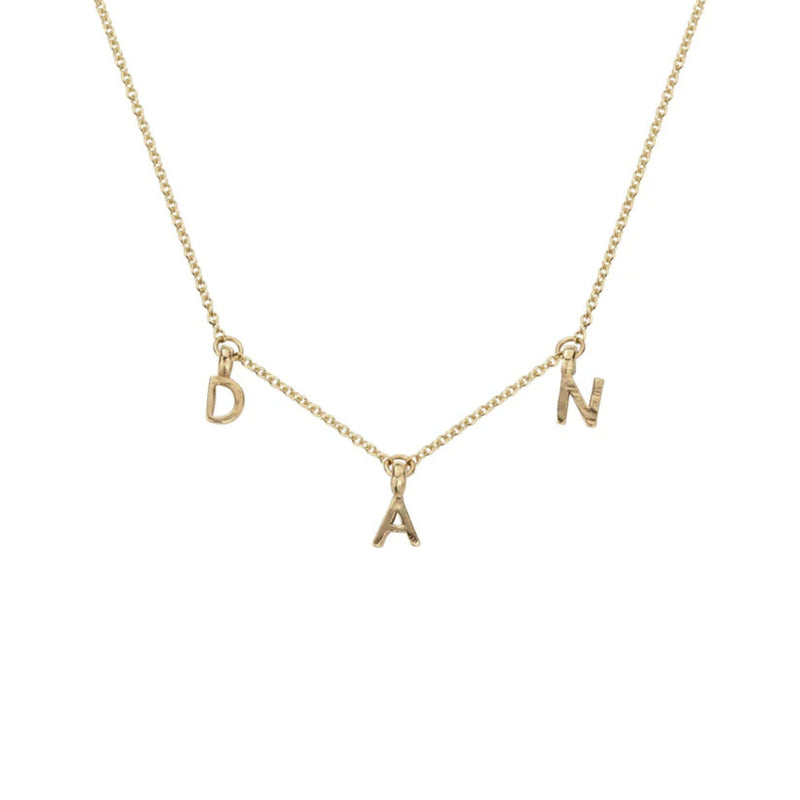 Gold Fixed Alphabet Necklace