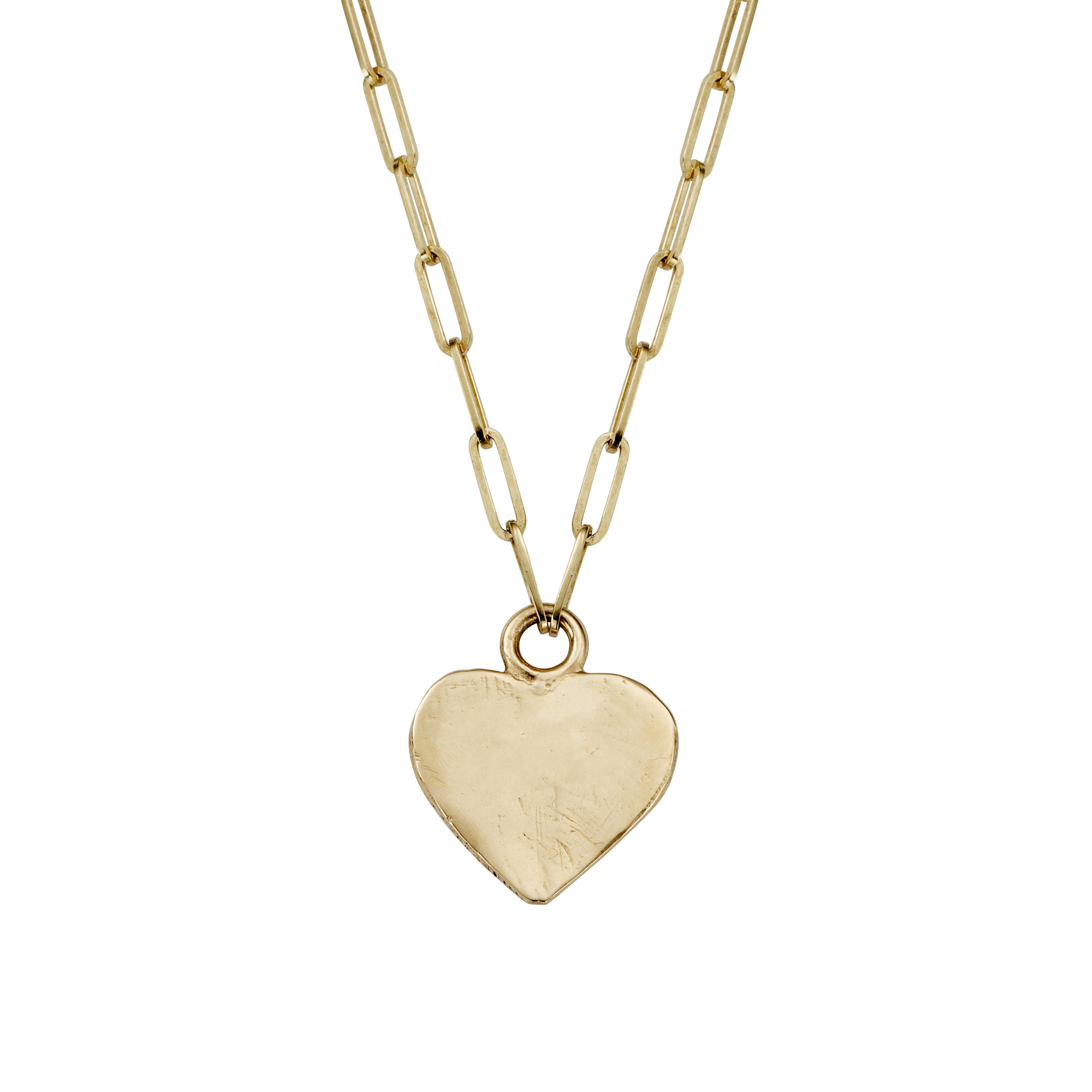 Gold Keeper's Heart Trace Chain Necklace
