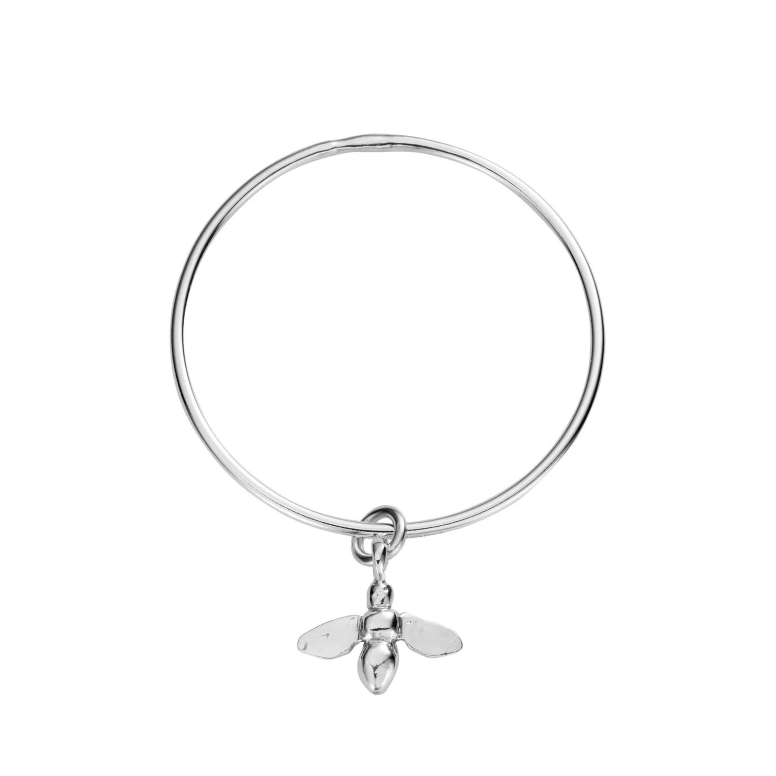 Silver Large Honey Bee Bangle