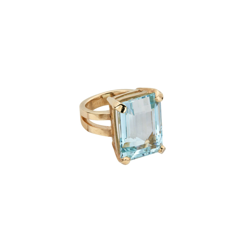 NAIA Gold Aquamarine Ring