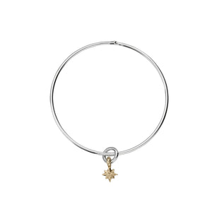 Silver & Gold Baby North Star Bangle