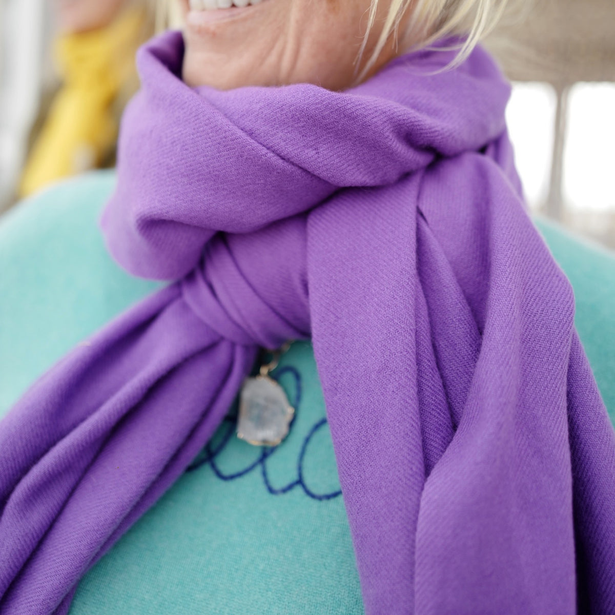 DD Purple Cashmere Scarf