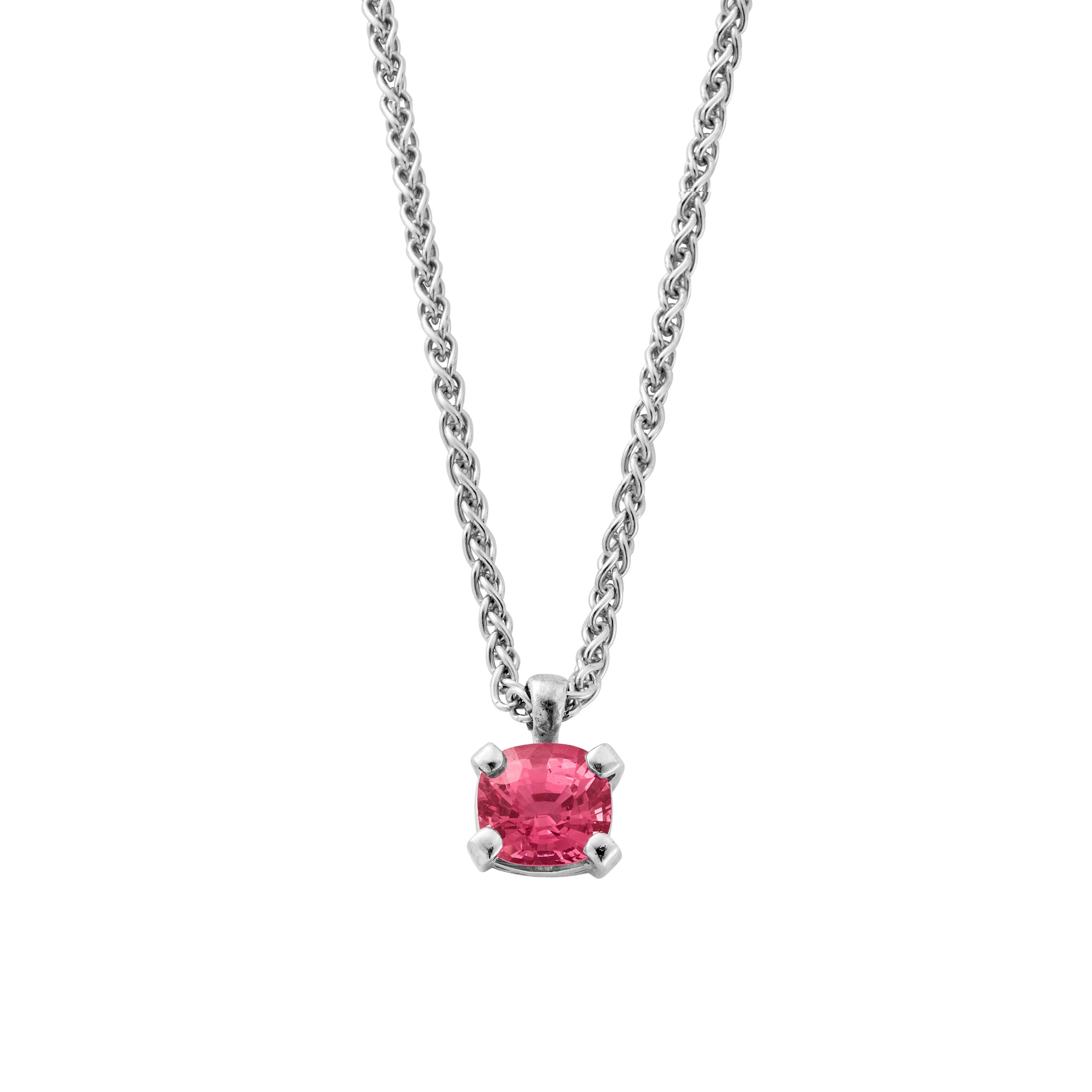 RAISA White Gold Spinel Spiga Chain Necklace