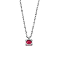 RAISA White Gold Spinel Spiga Chain Necklace