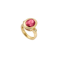 RANA Gold Pink Tourmaline & Diamond Ring