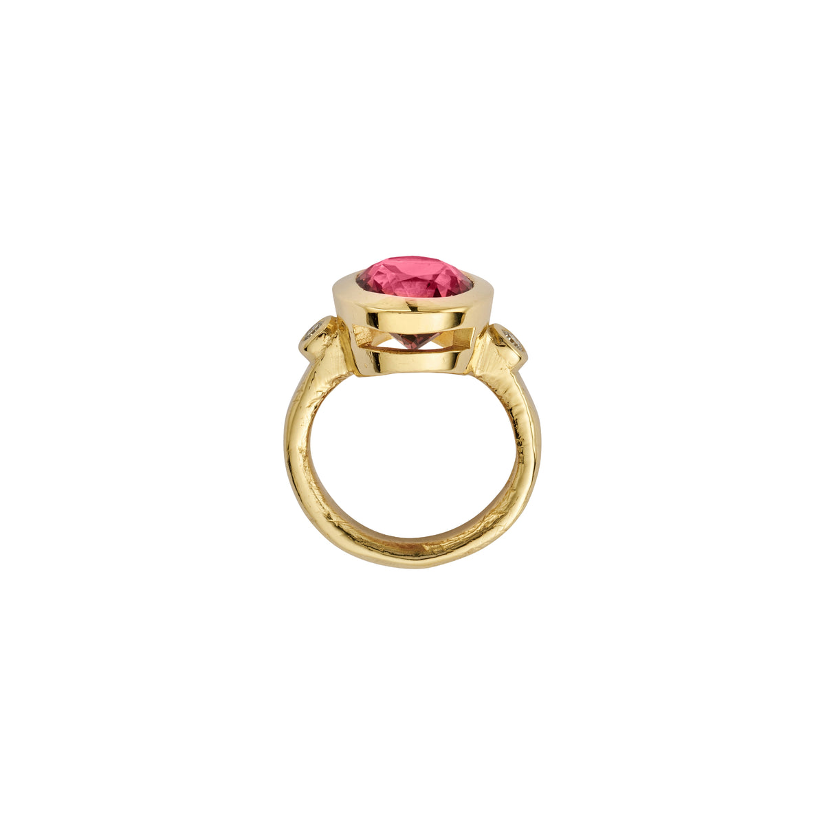RANA Gold Pink Tourmaline & Diamond Ring