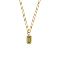 RHEA Gold Beryl Trace Chain Necklace