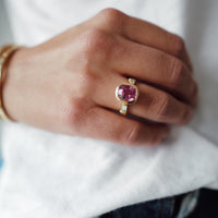 ROSALIE Gold Spinel & Diamond Ring