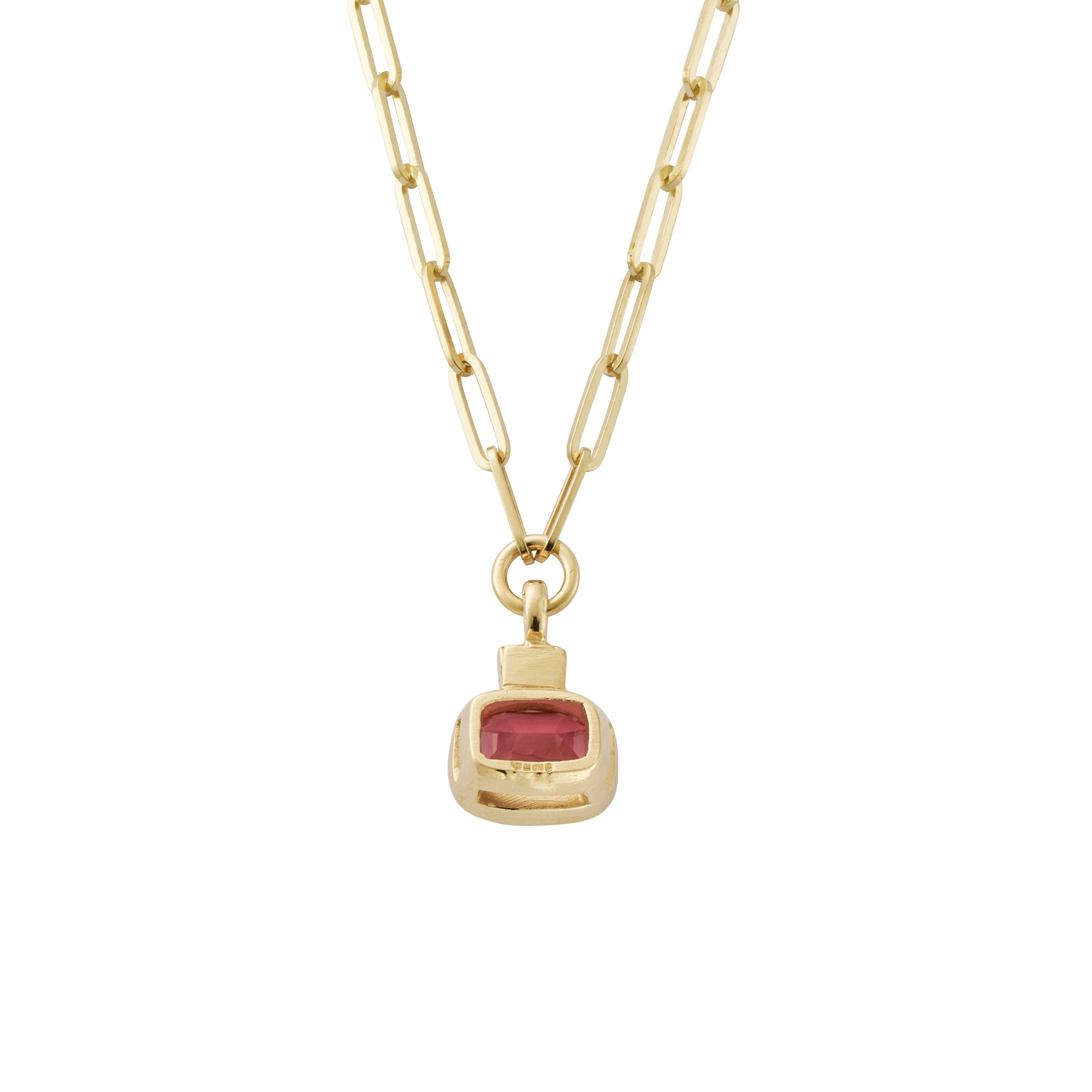 ROSALYN Gold Pink Tourmaline & Diamond Necklace