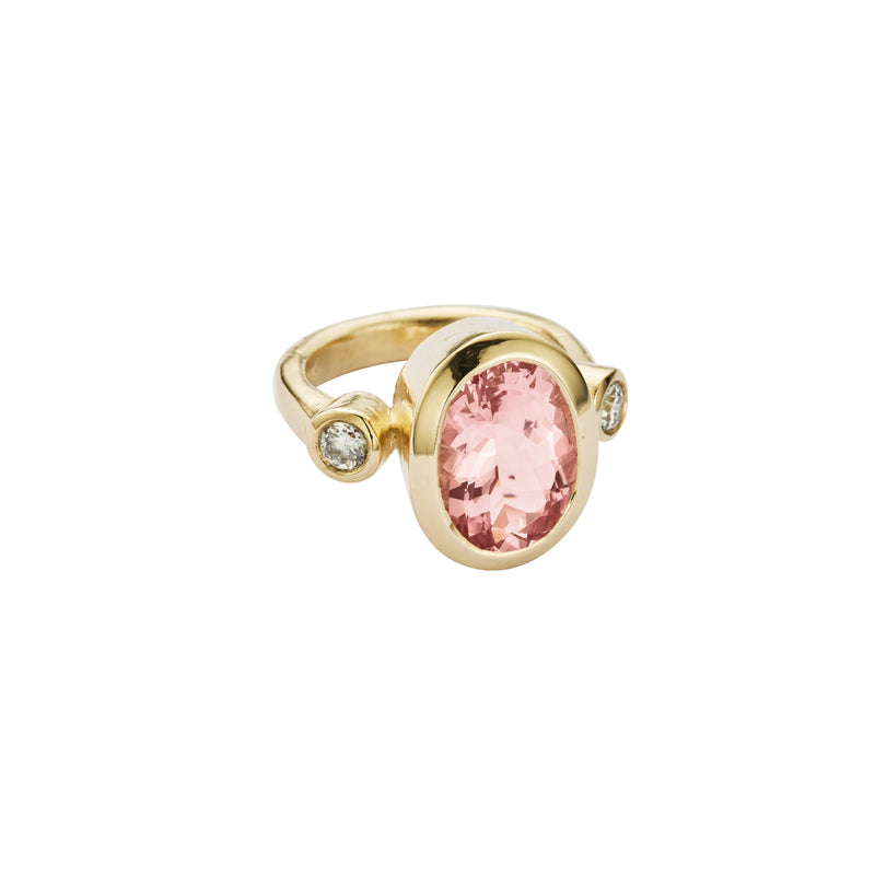 ROSETTE Gold Morganite & Diamond Ring