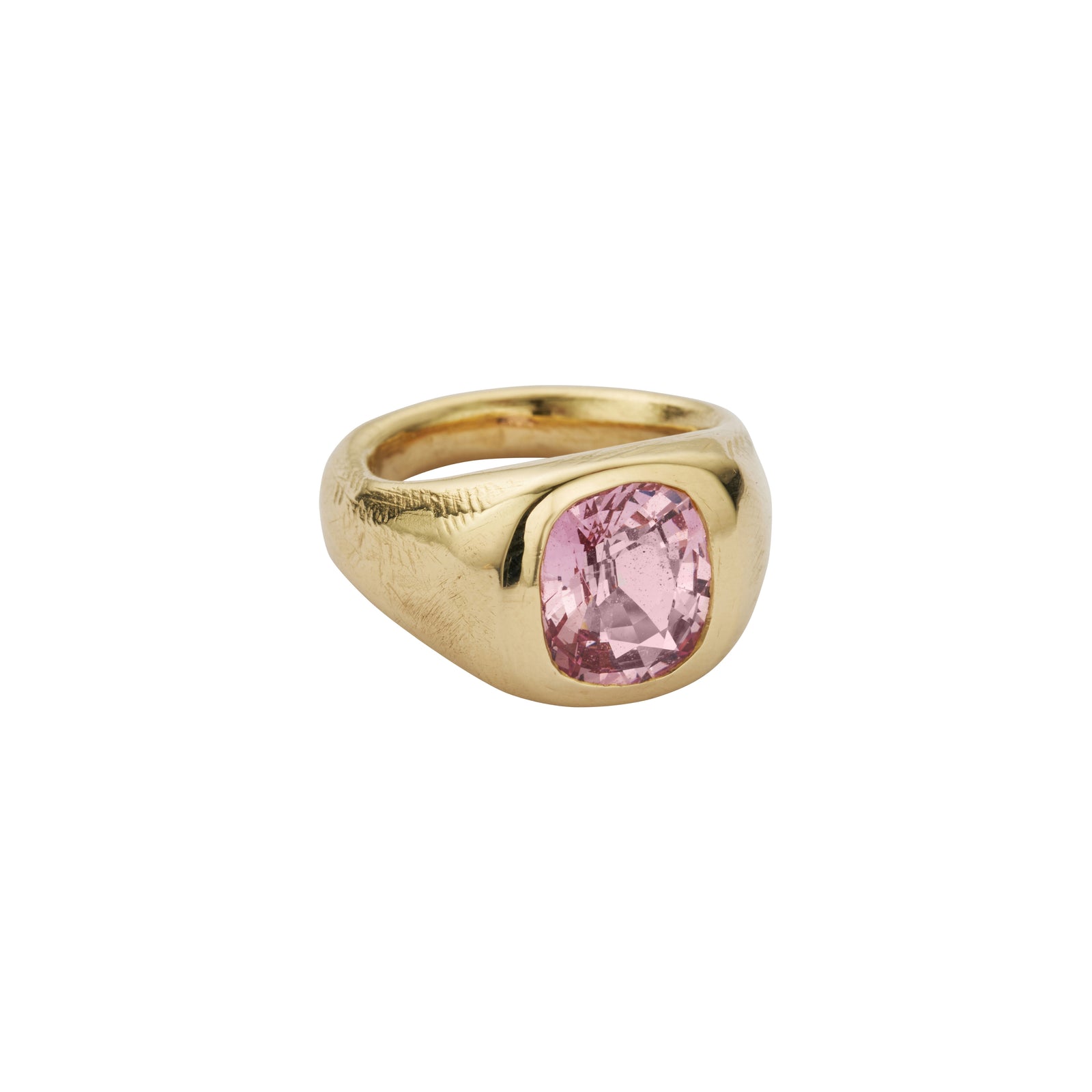 ROSEUS Gold Spinel Signet Ring