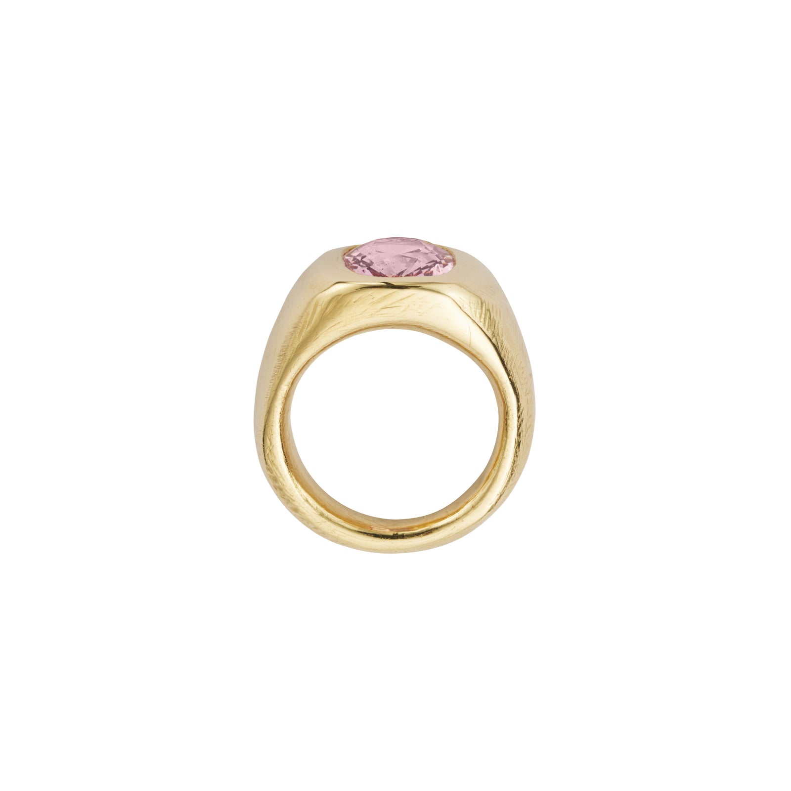 ROSEUS Gold Spinel Signet Ring