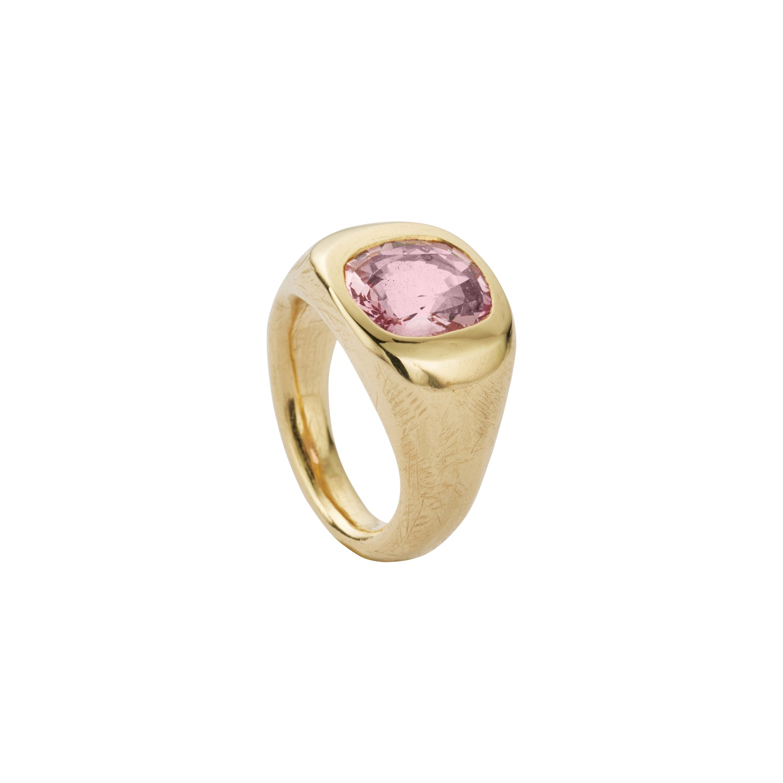 ROSEUS Gold Spinel Signet Ring