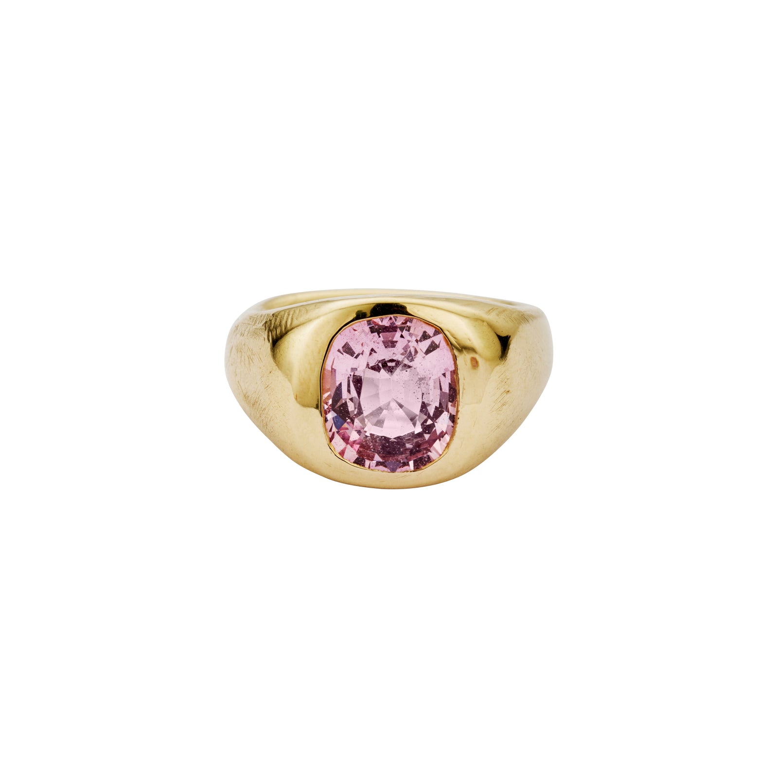 ROSEUS Gold Spinel Signet Ring