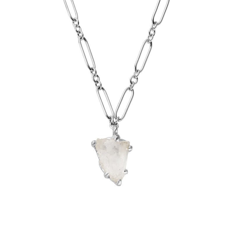 No.26 Silver Rock Crystal Pendant Necklace