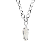 No.20 Silver Rock Crystal Pendant Sylt Chain Necklace